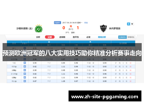 预测欧洲冠军的八大实用技巧助你精准分析赛事走向